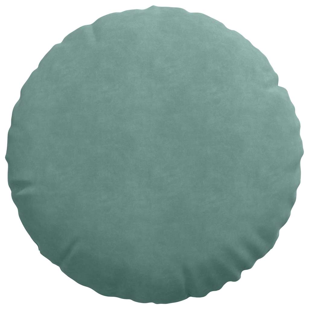 Cojines de asiento, 2 piezas, terciopelo, verde mar, Ø50 × 19 cm - 6