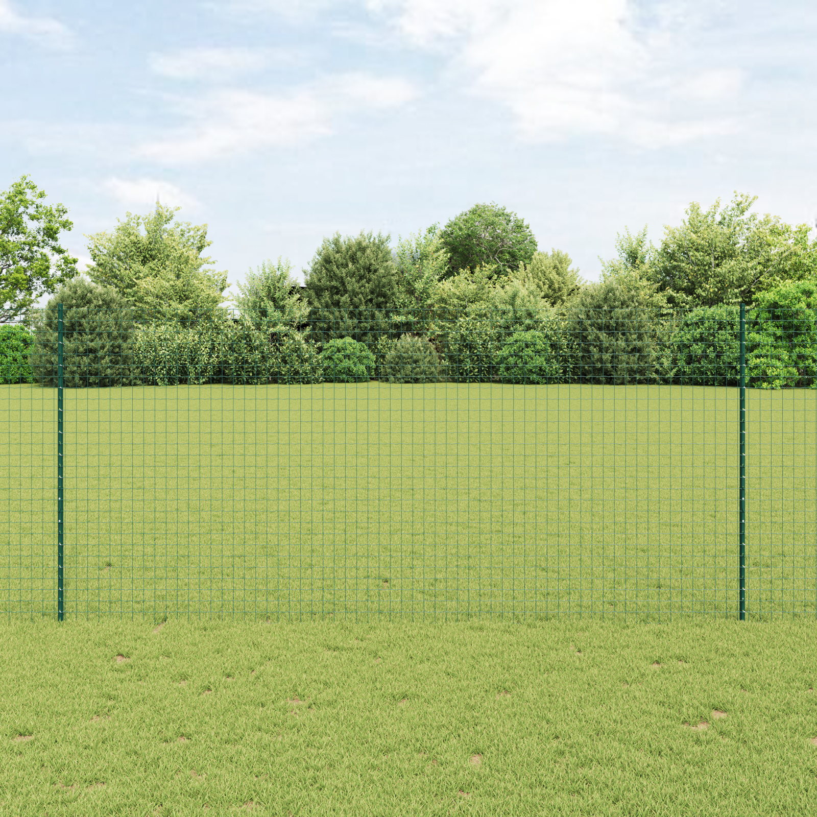 Słupek ogrodzeniowy. 22 pcs Zielony 180 cm Stal vidaXL