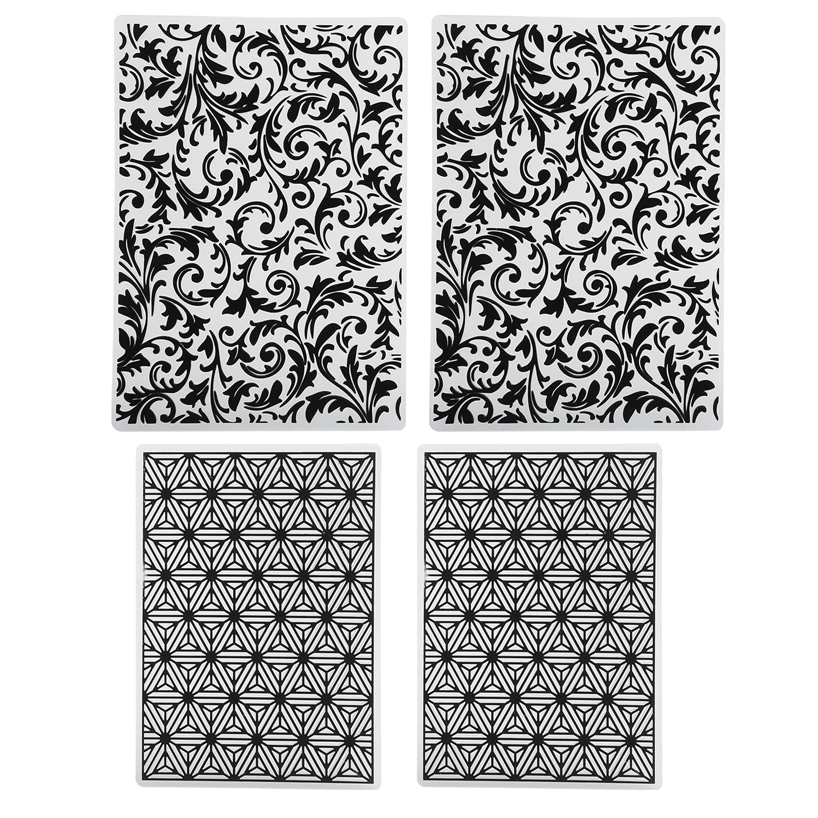 Lot 6 Dossiers De Gaufrage Plastique 6 Motifs – Pochoirs Relief Pour Cartes, Scrapbooking, Album Photo & DIY Papier
