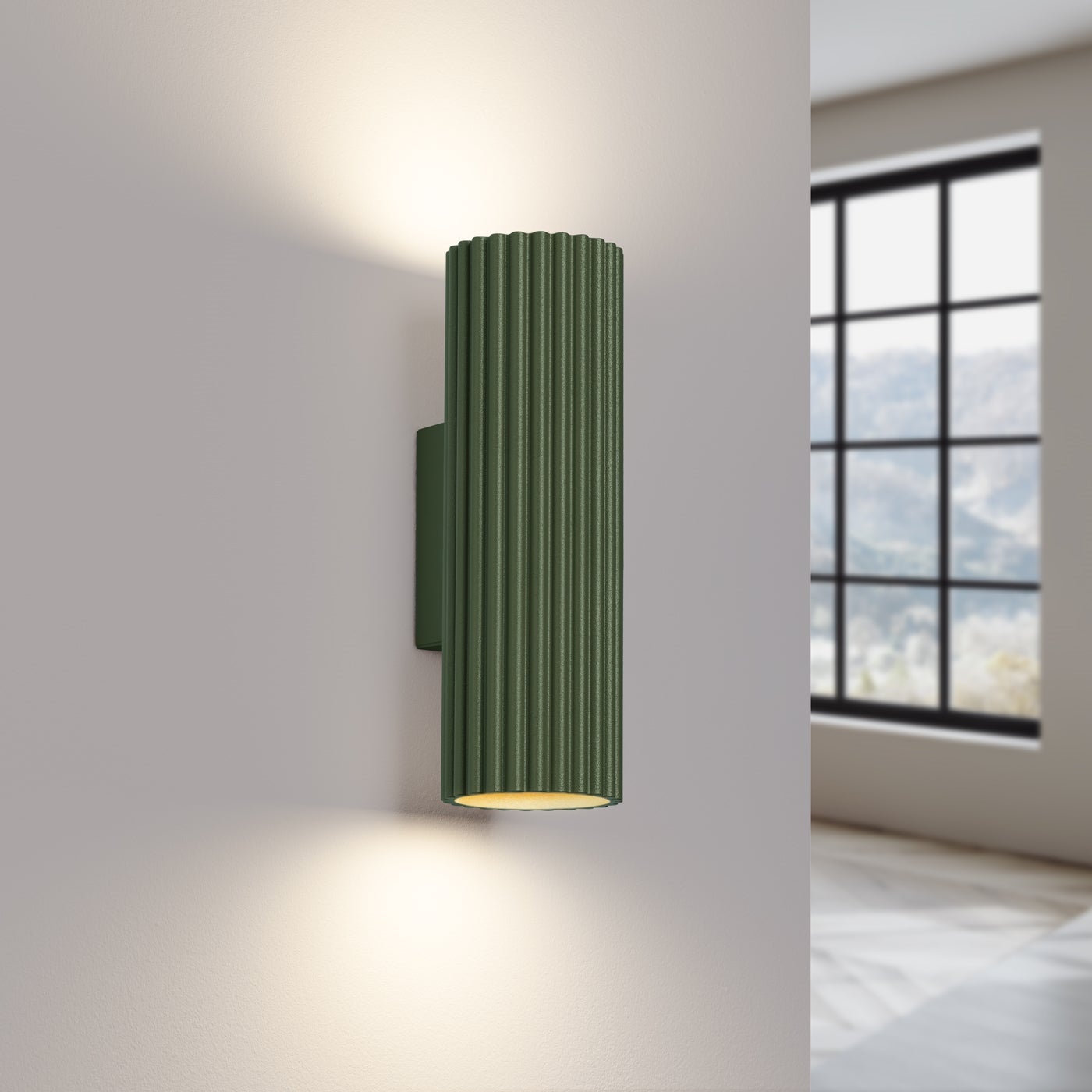 Kinkiet GLOOW 20 zielony oliwkowy LED 3000K - 6.5x8.5x20cm Sollux