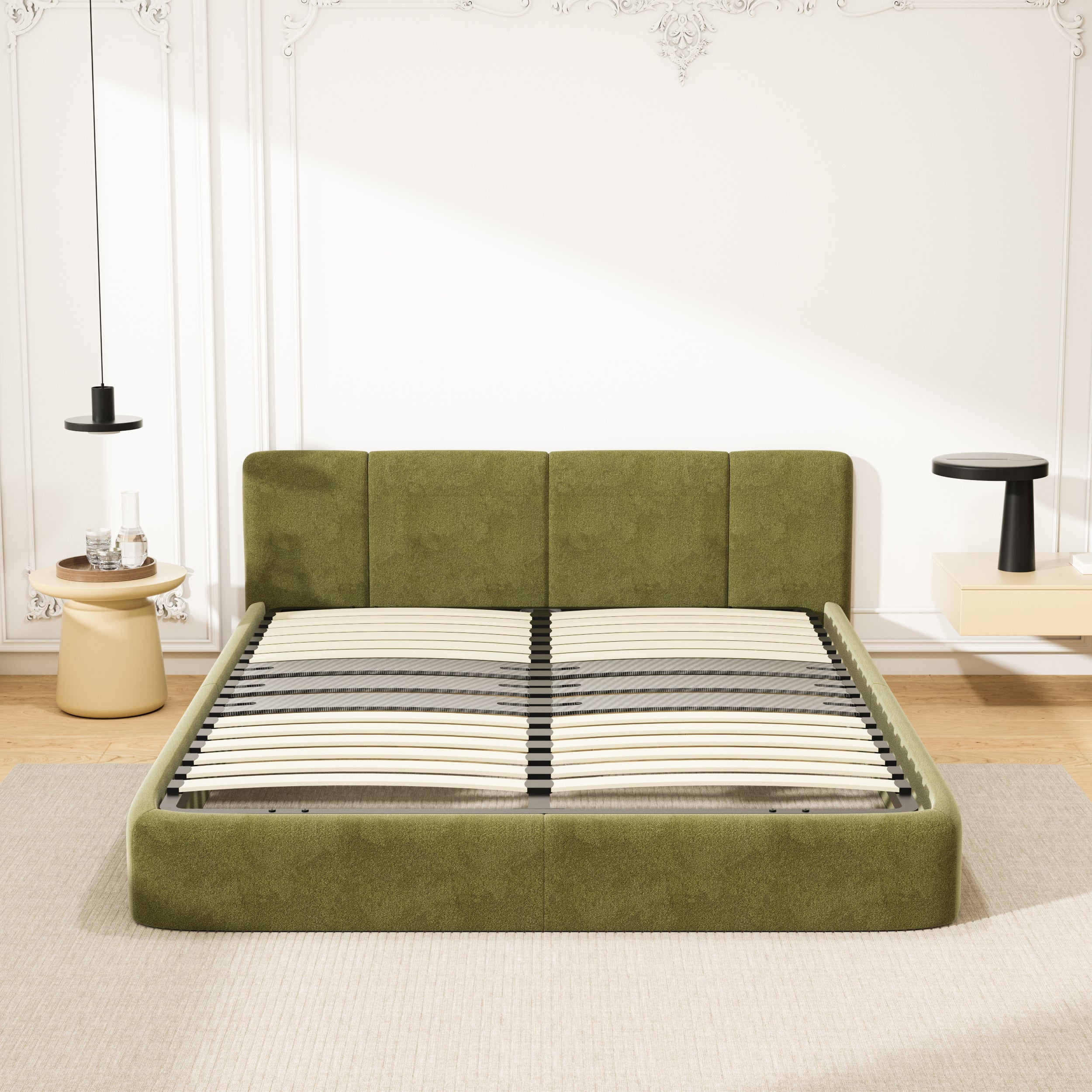 DEWINNER Cadre lattes 140x190 cm, 2x15 Lattes Peuplier Naturel - 7