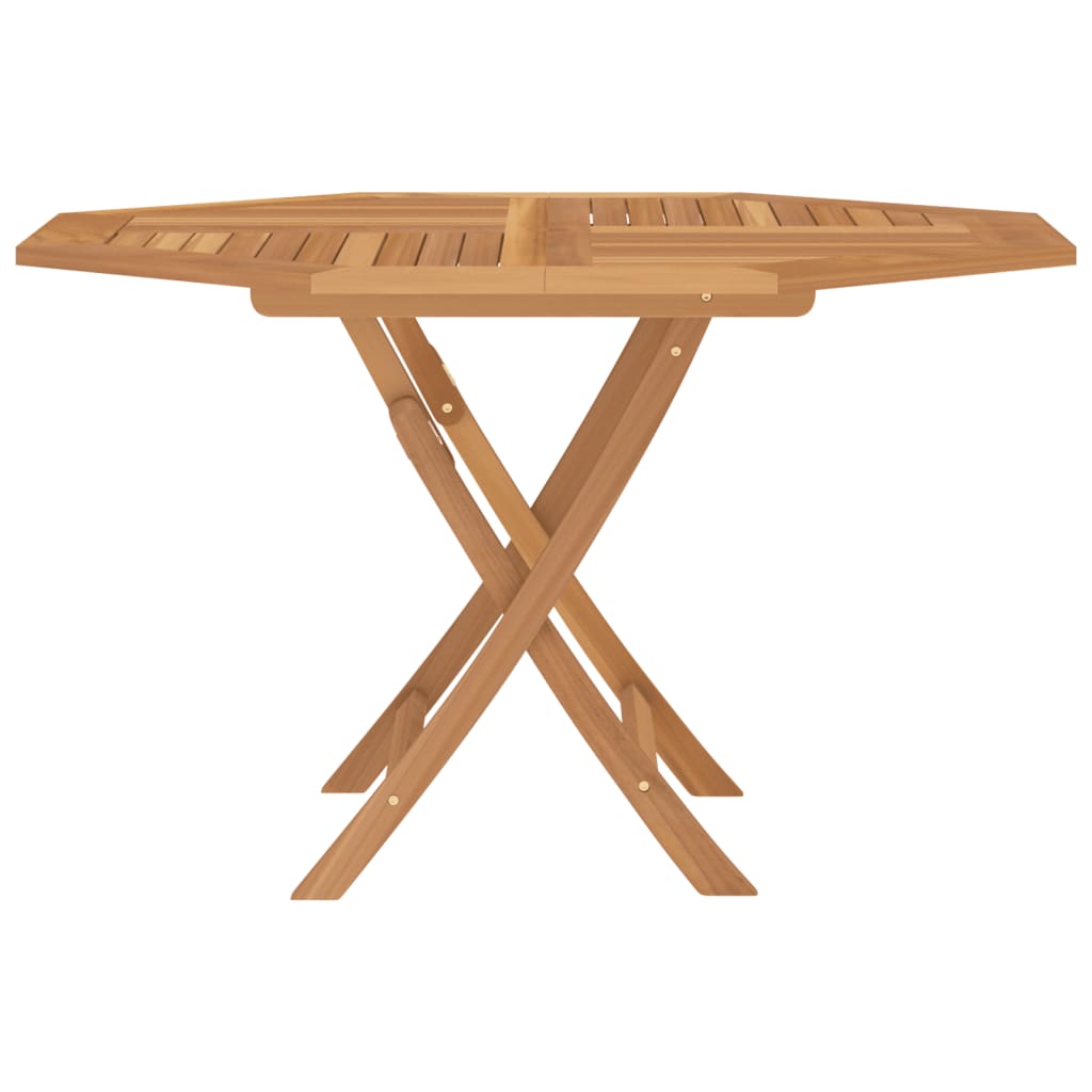 Table pliable de jardin 120x120x75 bois massif de teck - 3