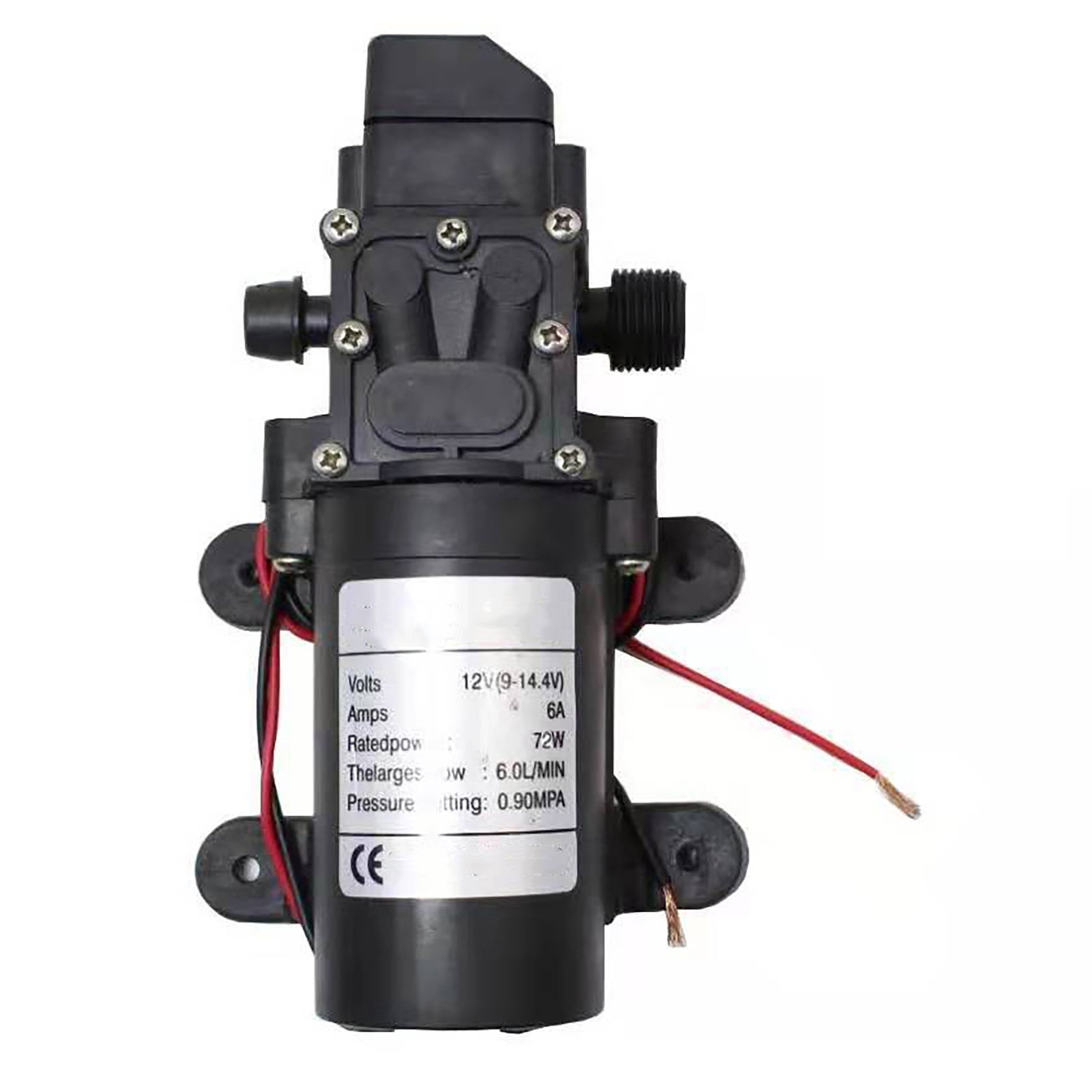 Inteligentna elektryczna pompa membranowa wysokociśnieniowa 6L, samozasysająca pompa o przepływie do mycia samochodów rolniczych DC12V 72W