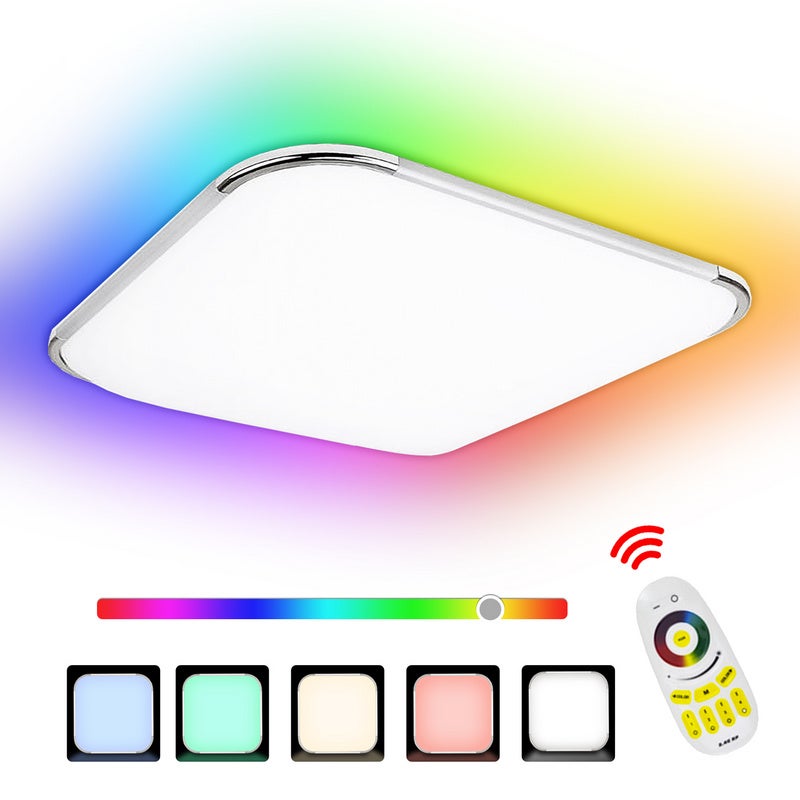 Plafoniera LED Soffitto 24W Dimmerabile Con Telecomando – Luce Regolabile 3000K-6500K + Luce Notturna 1800K, Con Timer, Per Camere E Soggiorno