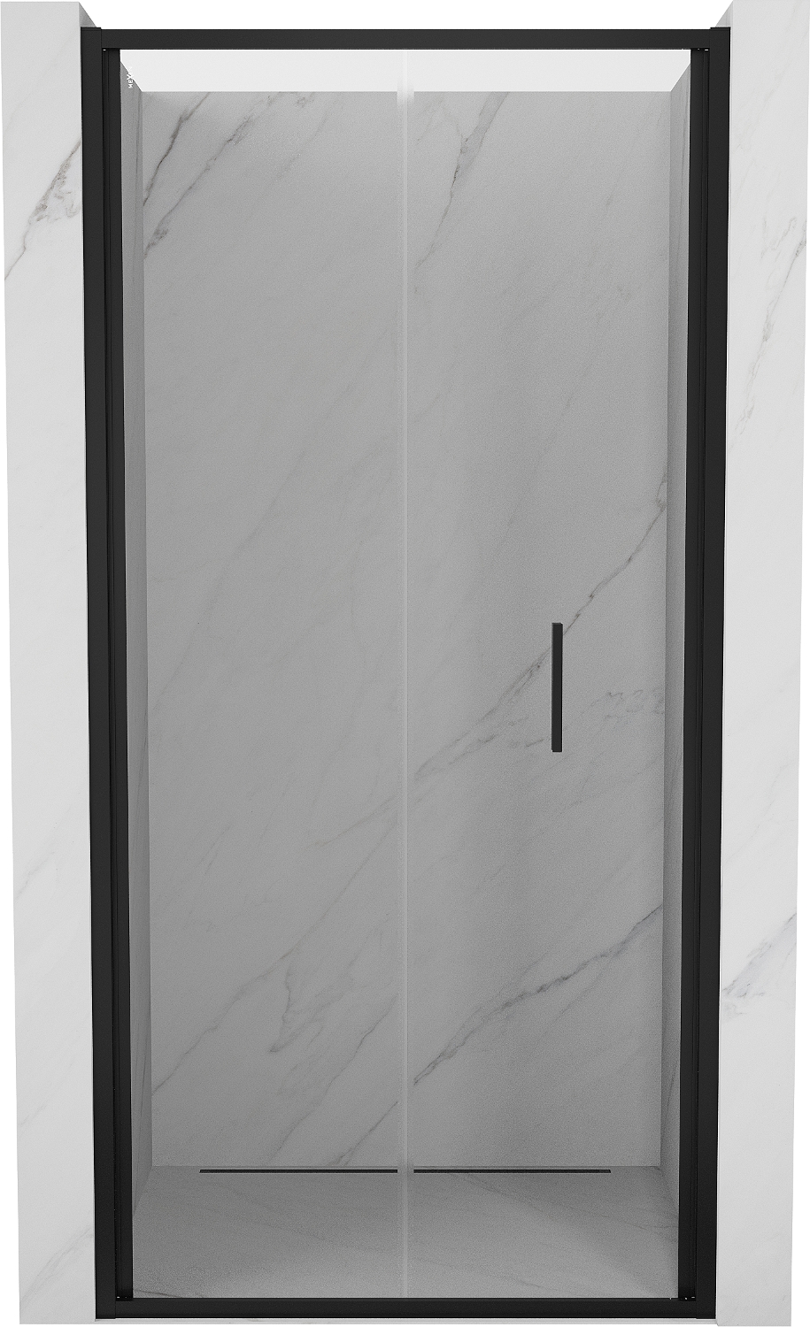 Mexen exo puertas de ducha plegables 100 cm, transparentes, negras - 816-100-000-70-00