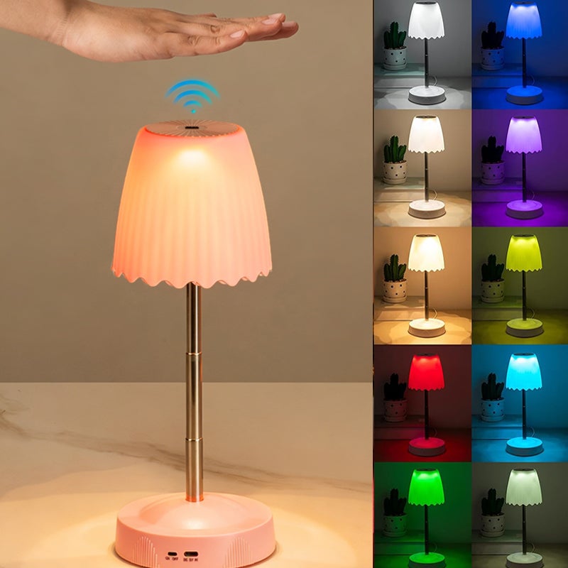Lampe de table sans fil rechargeable, lampe de bureau LED en métal Lampe de table sans fil rechargeable, lampe de bureau LED en métal