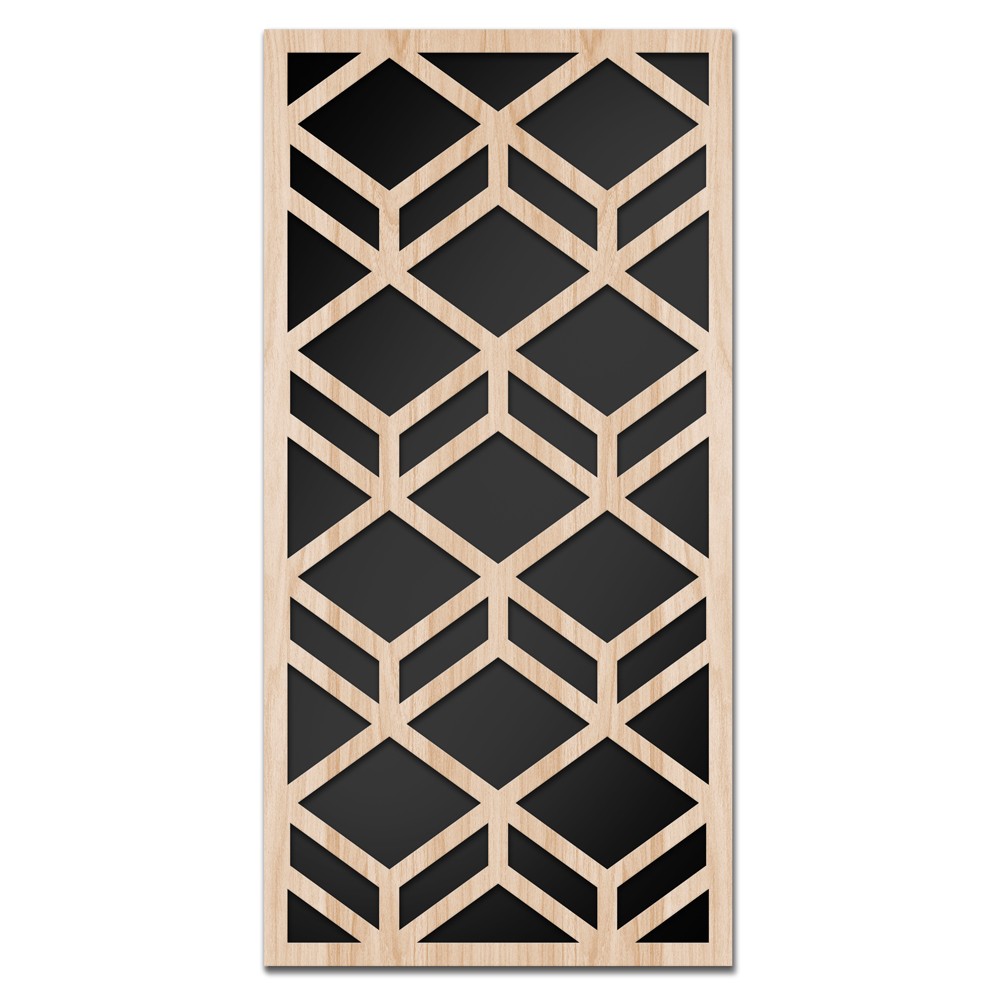 Geometría - estructura para muebles de compuesto de madera y pvc lasercut 50x100 cm