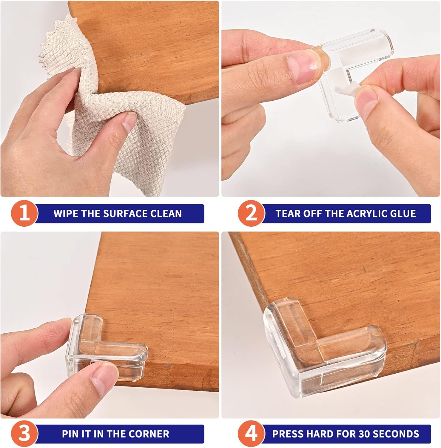 Protection Coin de Table Bébé,16 PCS Transparent Protege Coin de Table Bebe Protection Angle Meuble Bebe Protection Angle - 5