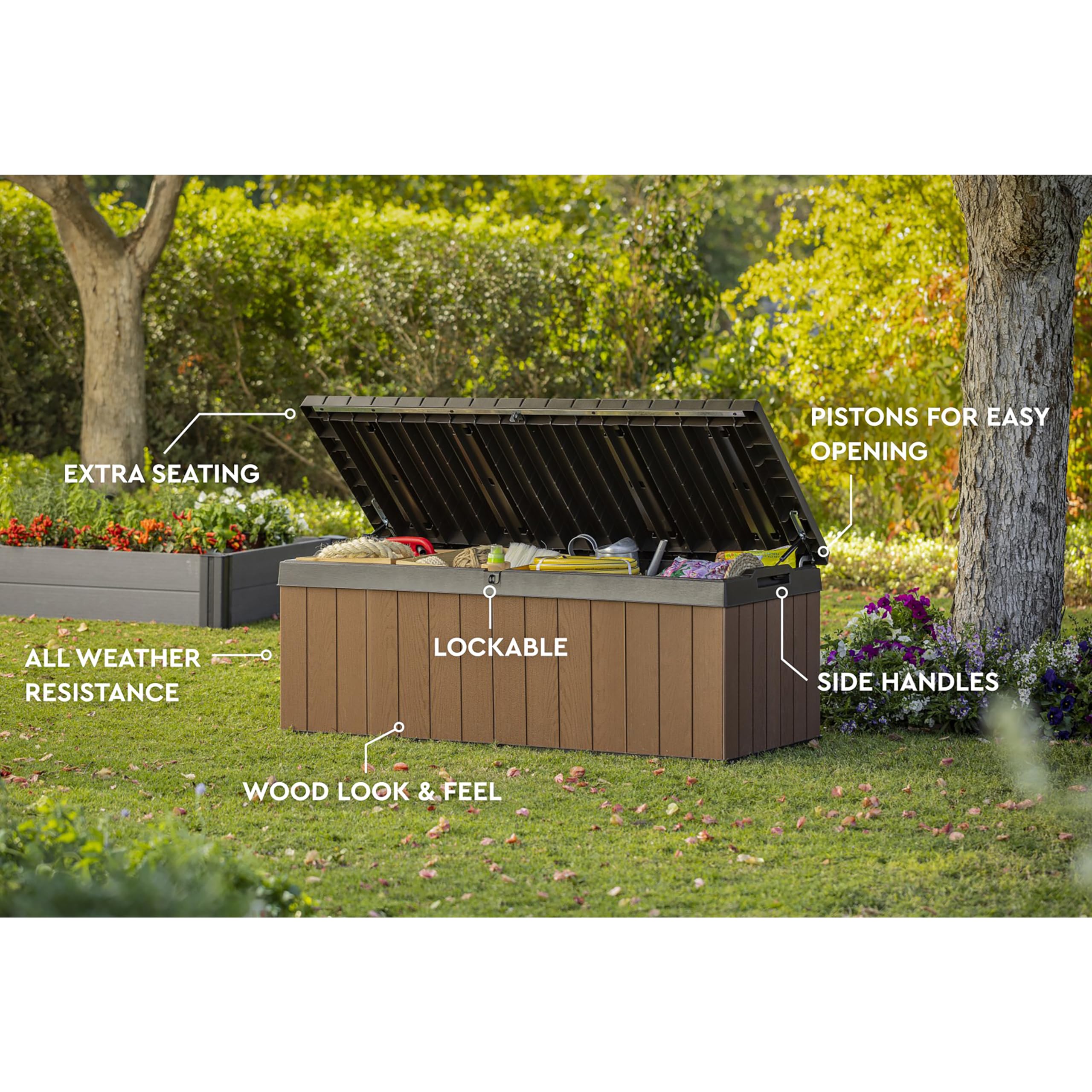 Coffre de rangement de jardin Darwin 380L - KETER - 5