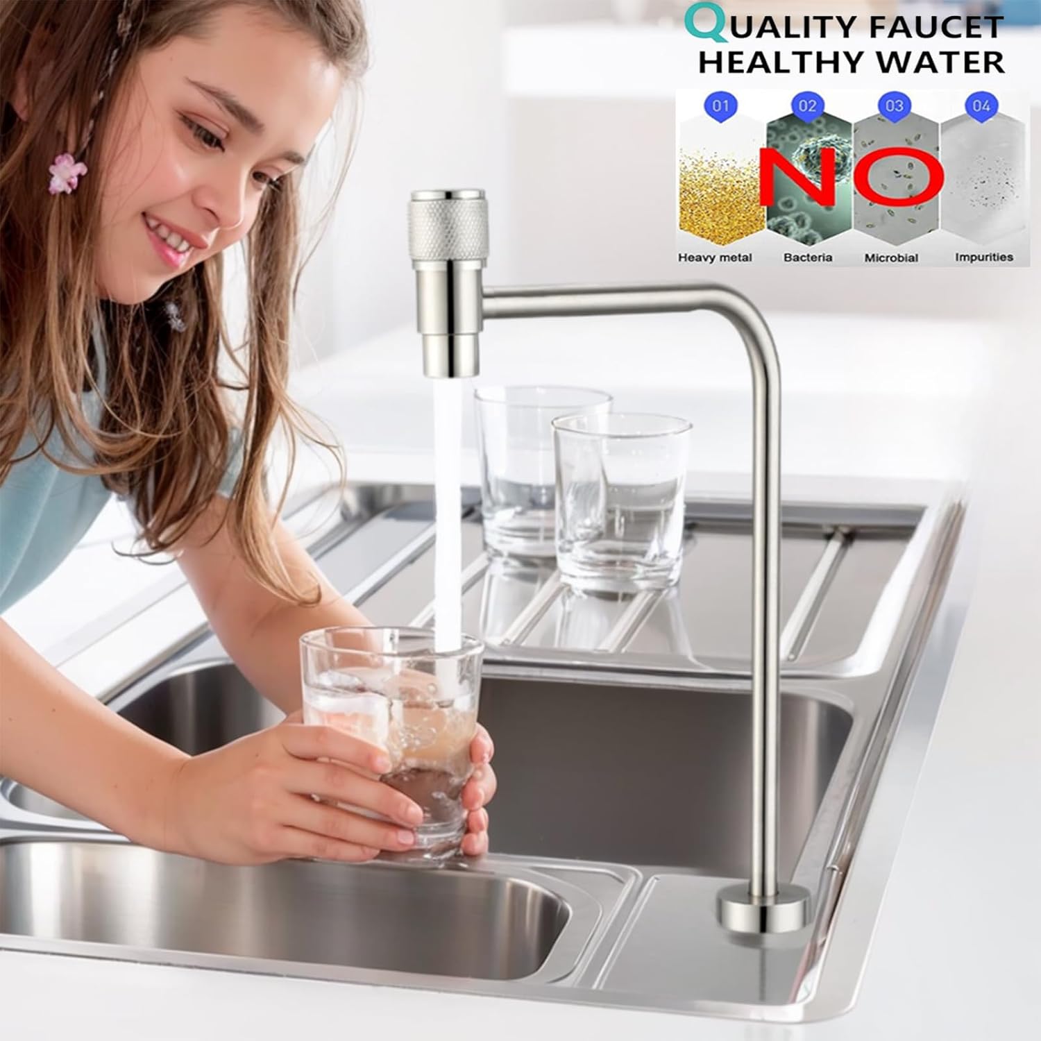 Grifo de cocina de agua potable directa, grifo de ósmosis inversa