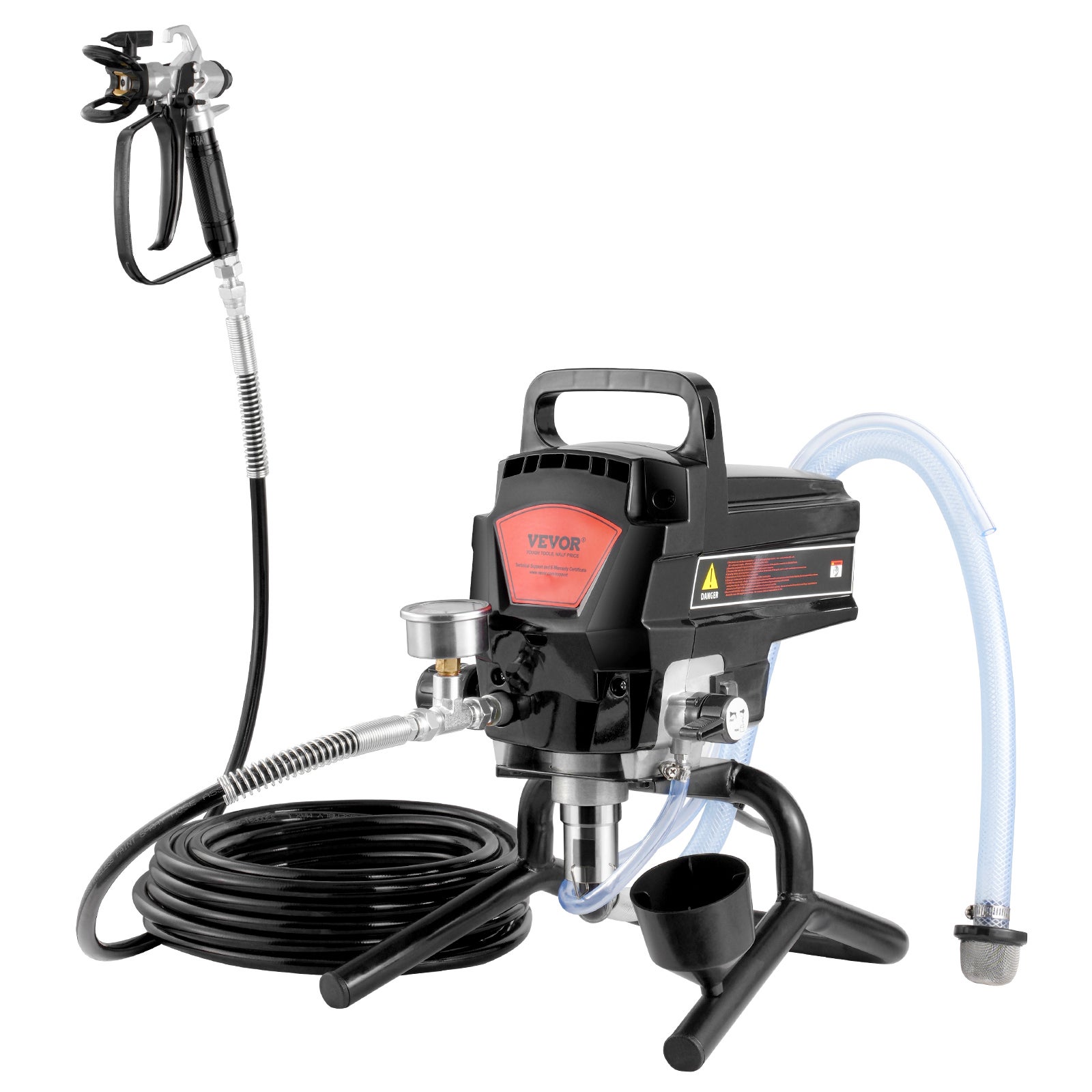 Stand Airless agregat do malowania natryskowego 950W 3000PSI elektryczny pistolet natryskowy bezpowietrzny ręczny VEVOR