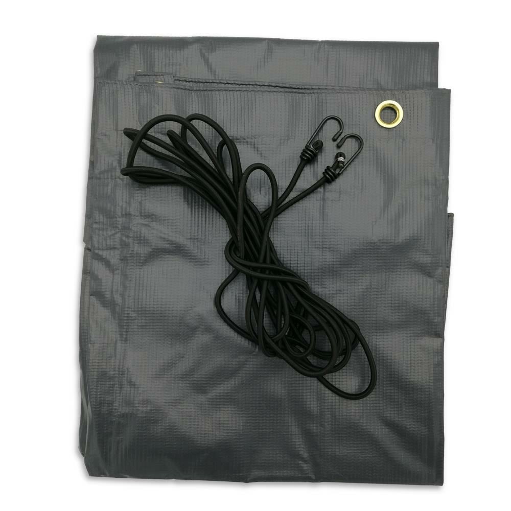 Bâche de protection pour remorque en PVC - 200x120 cm - 450 g/m² - Traitement anti-UV - Gris foncé - 200 x 120 - Gris - 2