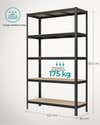 Etagère de Rangement avec capacité de charge de 875 kg Noir |90x60x180 Etagère de Rangement avec capacité de charge de 875 kg Noir |90x60x180
