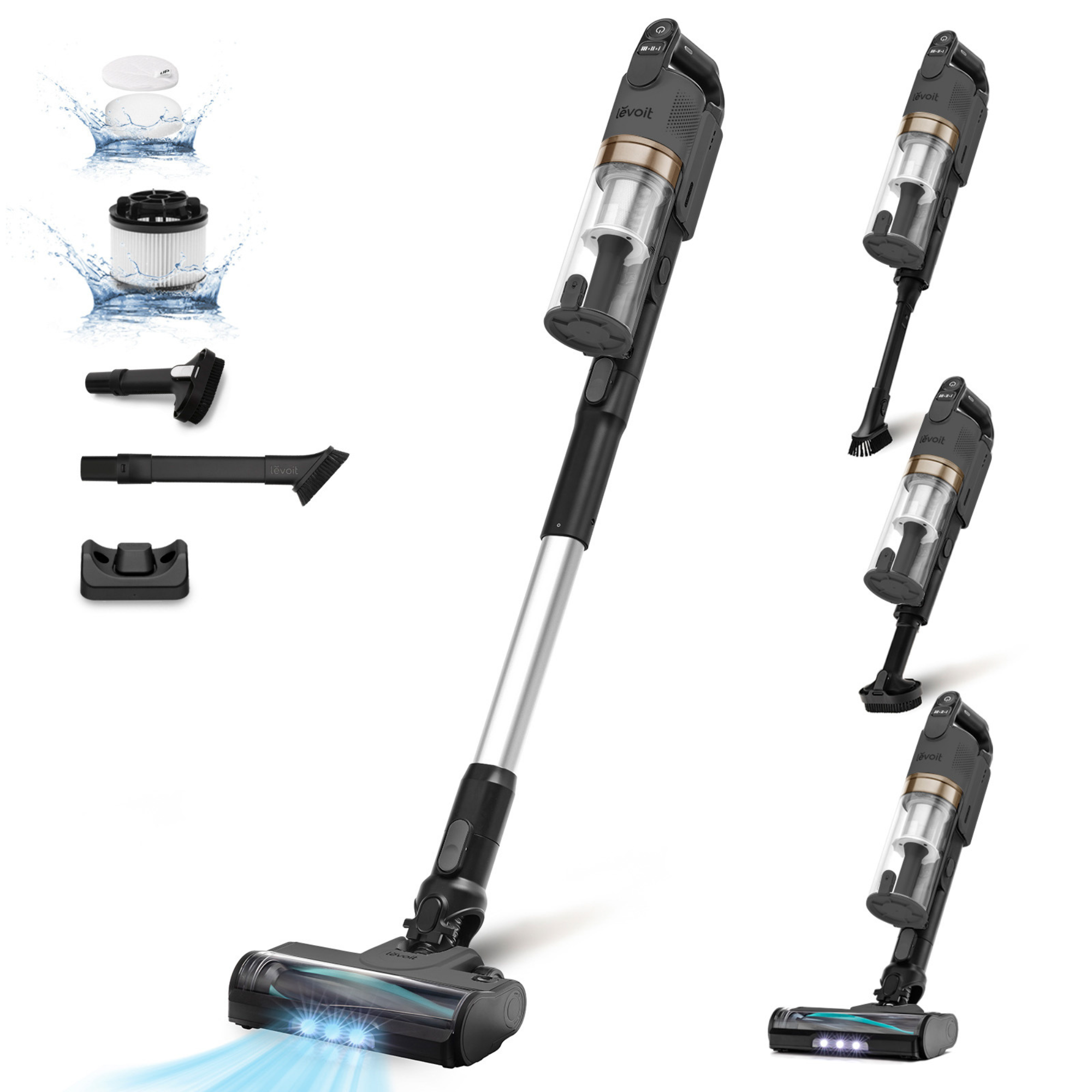 Lot De 6 Filtres Rechange Mousse + Feutre Pour Aspirateur Sans Fil LEVO-IT LVAC-200 - Entretien Facile