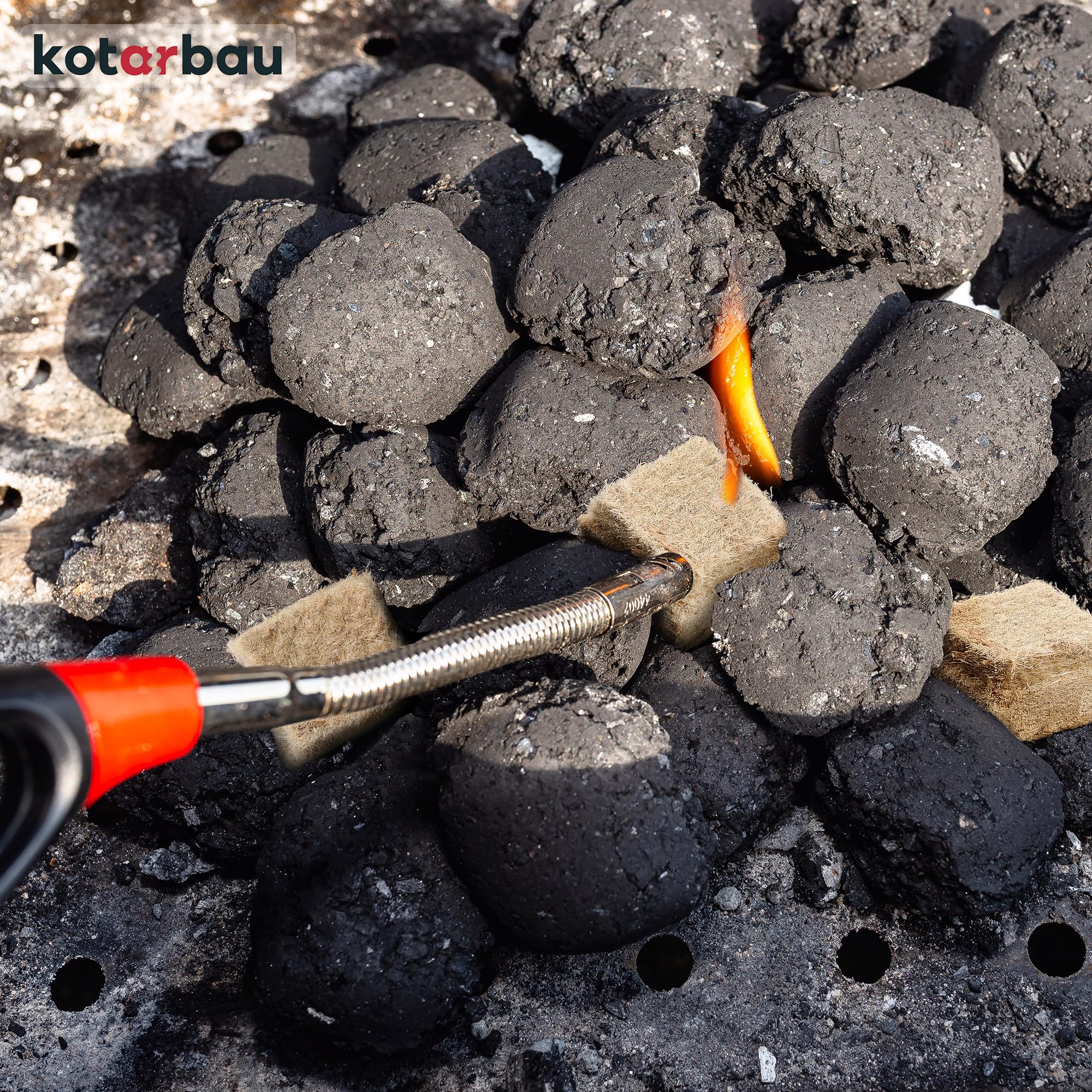 Confezione da 400 Cubi Accendifuoco - Lana di legno - 25 x 8 x 13 cm - Naturale - Accendifuoco per Barbecue - KOTARBAU - 4