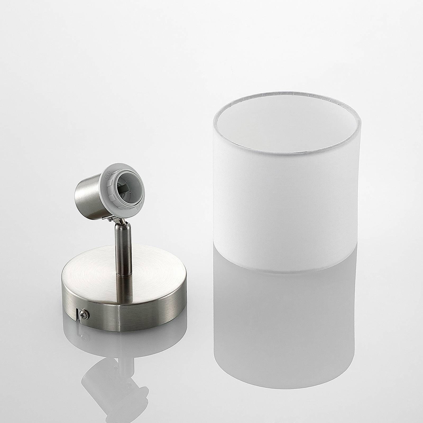 Lindby Stannis applique murale avec textile, nickel mat, Applique, Lampe Murale, Eclairage, Luminaire Mural - 9