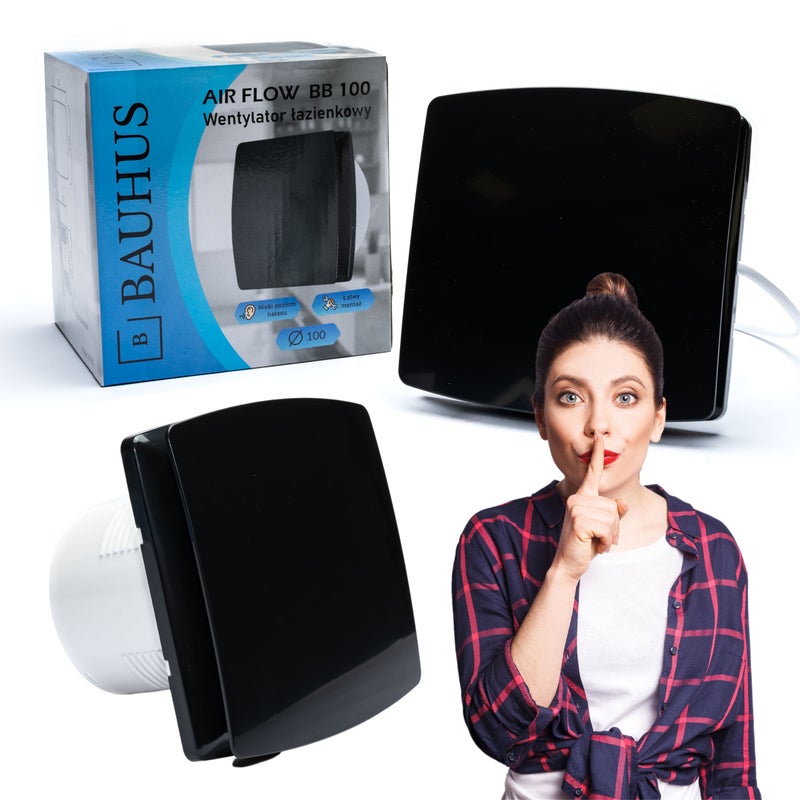 Wentylator łazienkowy Bauhus kolor czarny