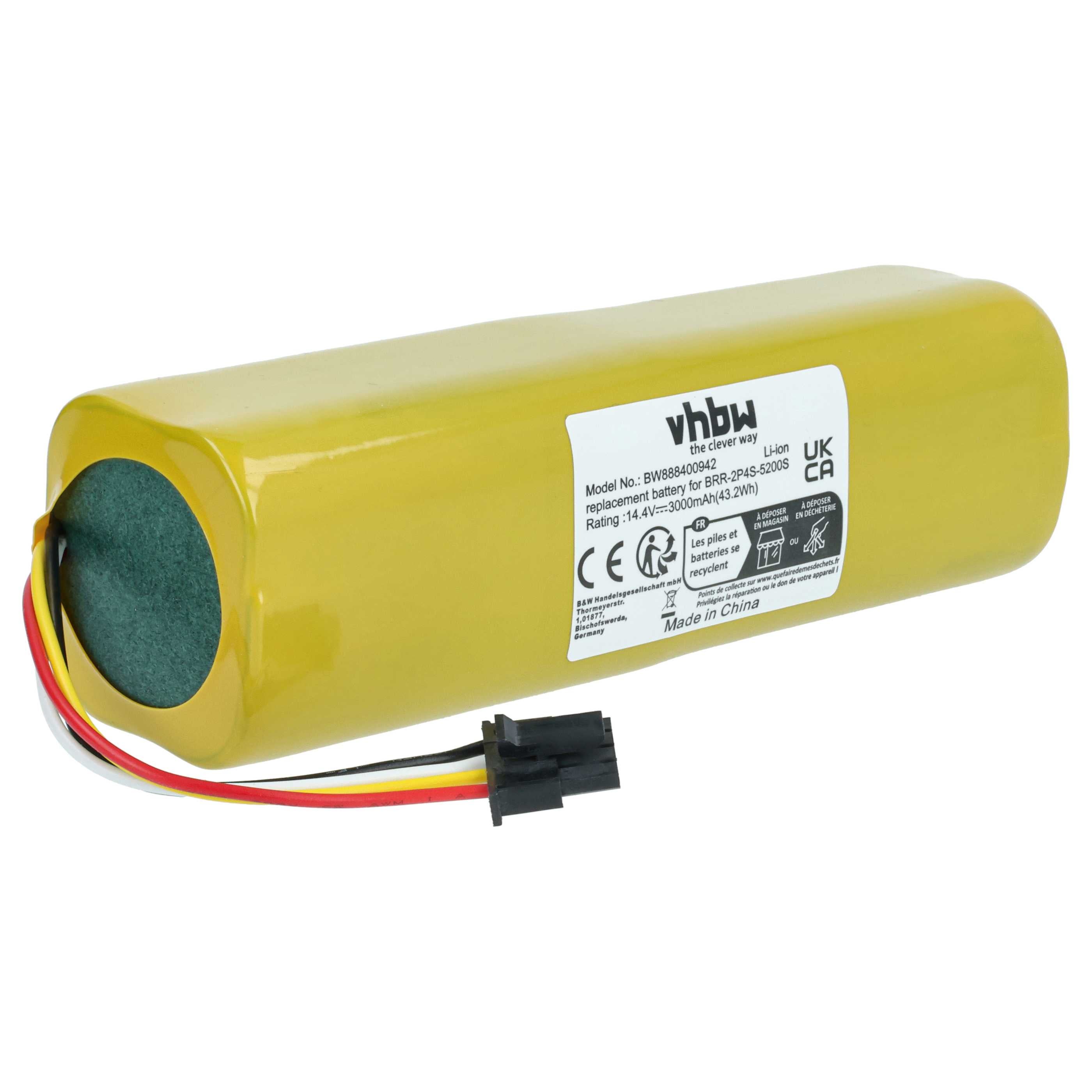 Vhbw Batteria Di Ricambio Compatibile Per Dreame L10s Ultra E L10 Ultra, 5200mAh, 14.4V, Li-Ion