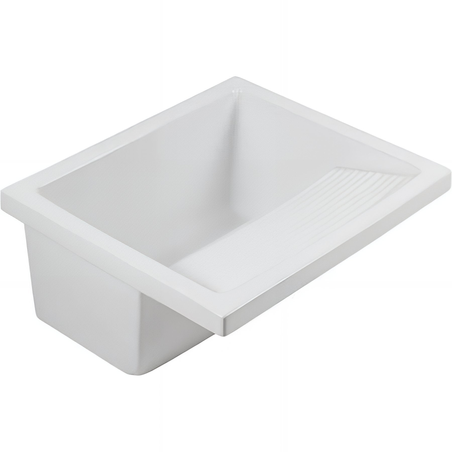 Évier buanderie vidoir bac à laver céramique traditionnelle SANINDUSA Riba 75 blanc - 3
