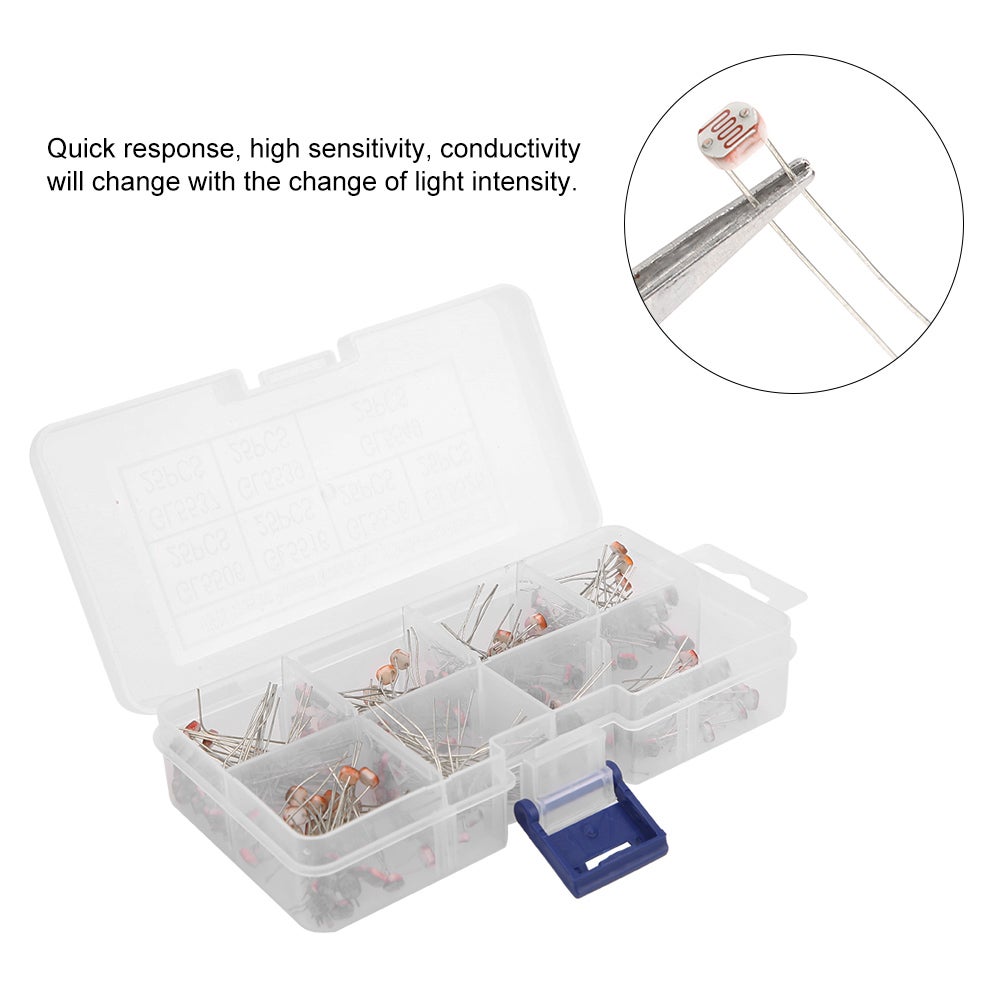 Kit di 175 mini resistori fotosensibili Componenti elettronici GL5506 GL5516 GL5526 GL5528 GL5537 GL5539 GL5549 - 4