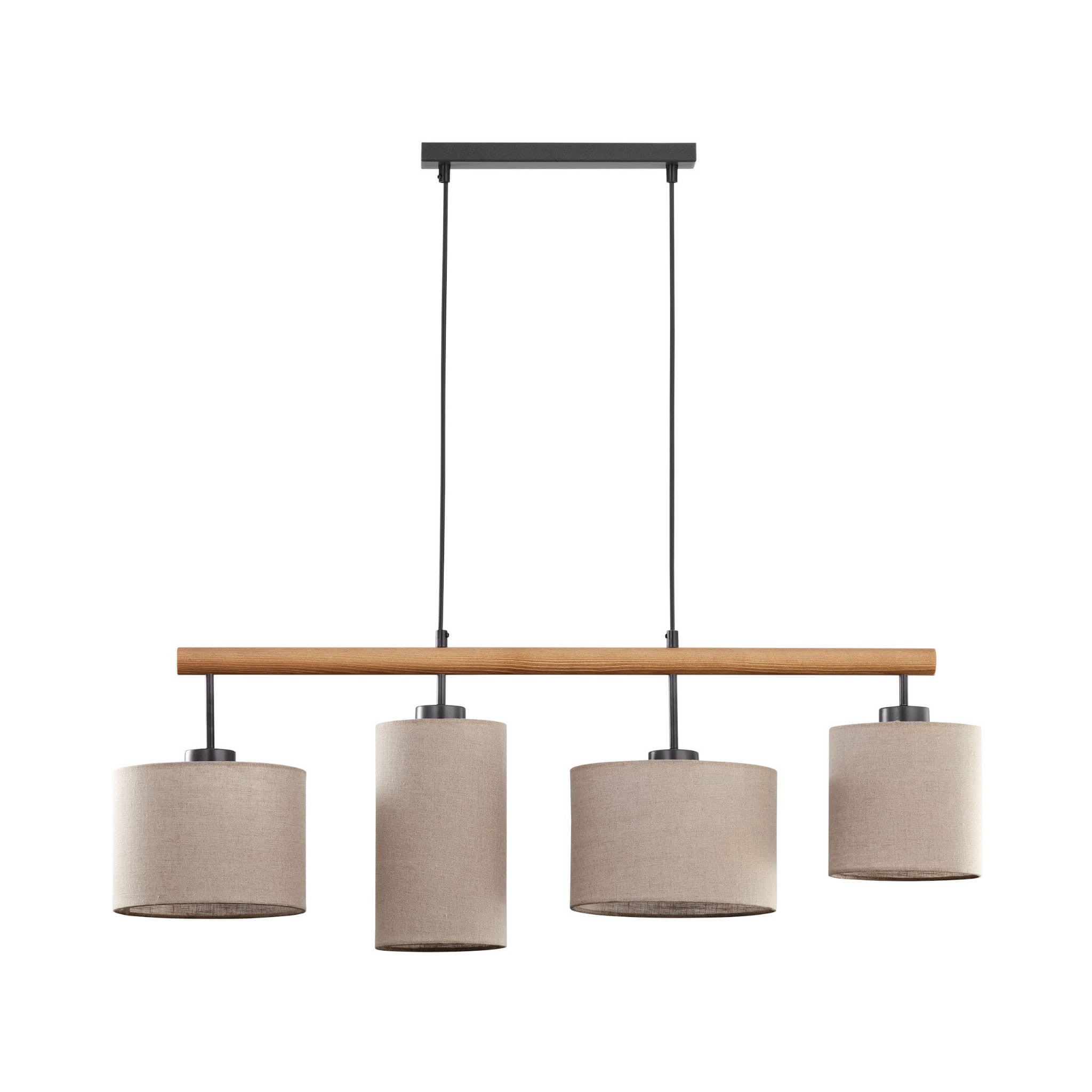 Lampa wisząca Deva czarno-beżowa 4xE27x15W wym: 100 x 22 x 96 cm tkanina TK Lighting