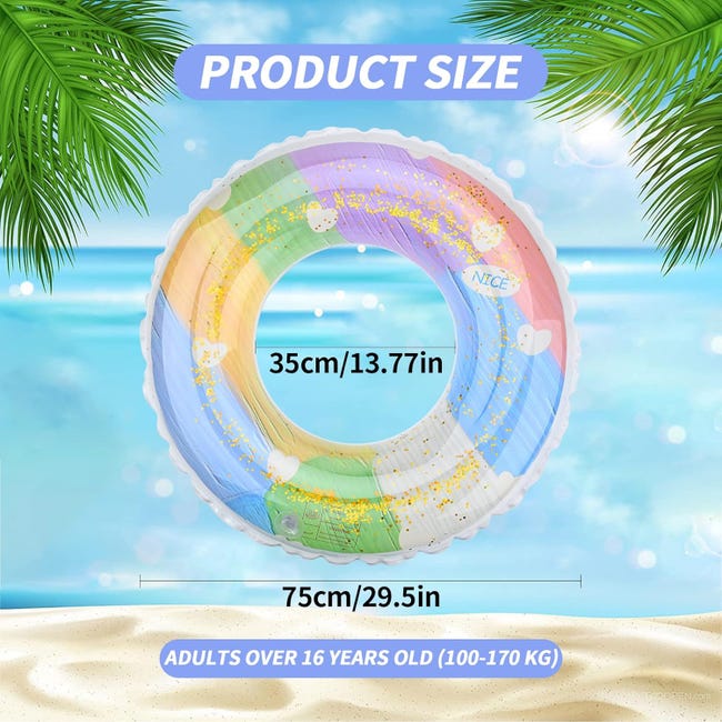 JOYIN 3 confezioni gonfiabili per piscina, tubo da piscina per bambini, anelli da nuoto, piscina gonfiabile per adulti, foglie tropicali, giocattoli acquatici per nuotare, festa estiva in spiaggia JOYIN 3 confezioni gonfiabili per piscina, tubo da piscina per bambini, anelli da nuoto, piscina gonfiabile per adulti, foglie tropicali, giocattoli acquatici per nuotare, festa estiva in spiaggia