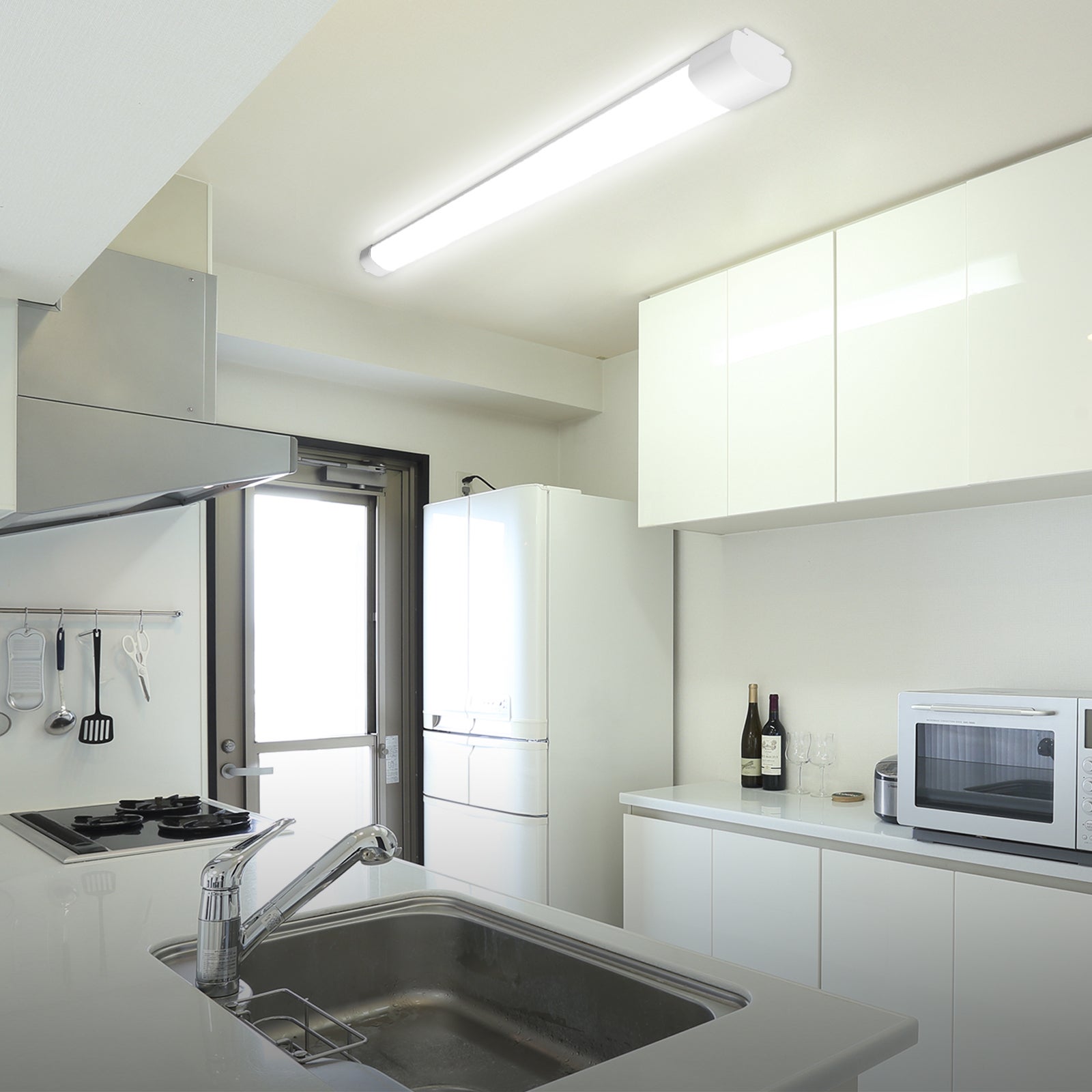 LOVHAUS Listwa LED Garaż Wodoszczelna IP65 L.150cm 110lm/W 4000K, Listwa LED PC Biała Do Piwnicy Biura Magazynu