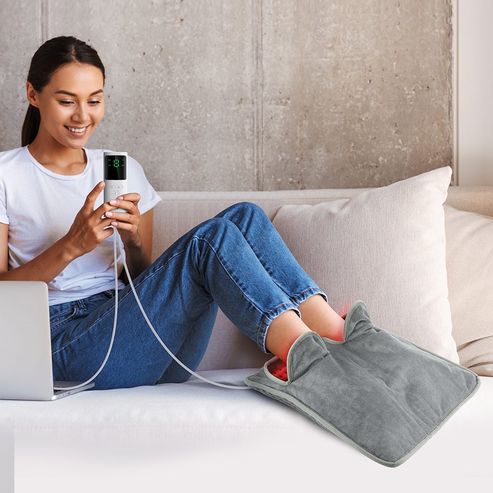 Elektryczny ogrzewacz do stóp, poduszka grzewcza szybka 39,5 x 40 cm, 9 ustawień temperatury i automatyczne wyłączanie, możliwość prania w pralce