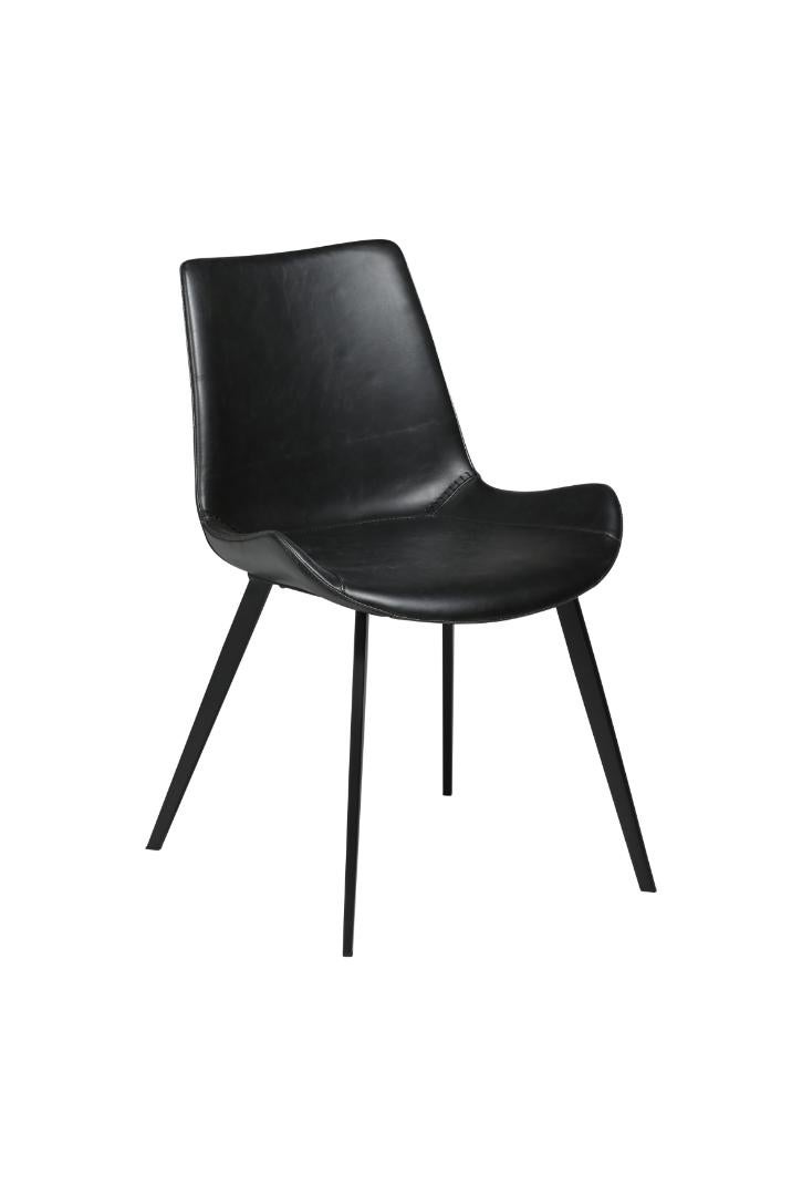 Hype Dan-Form krzesło stołowe PU skóra sztuczna czarny.