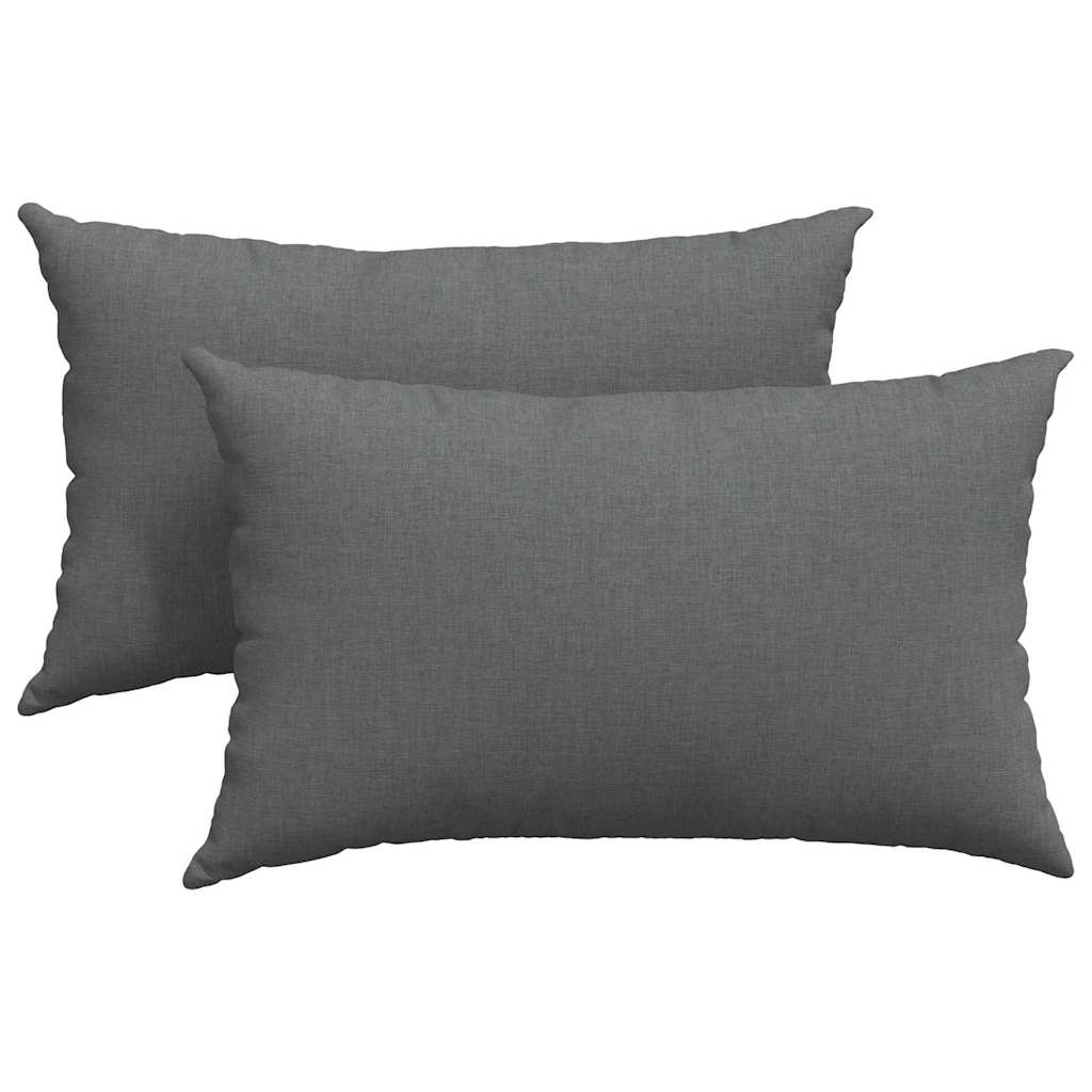 Coussins de canapé 2 pcs Gris foncé 50 x 30 cm tissu vidaXL - 2