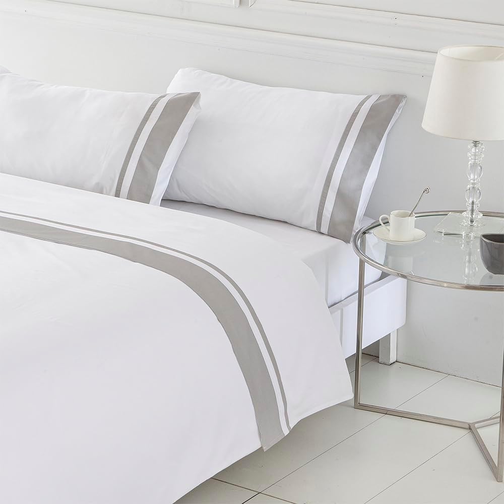Cotton artean - funda nórdica vigo saten algodon egipcio 400 hilos blanco 180x220 cama 105