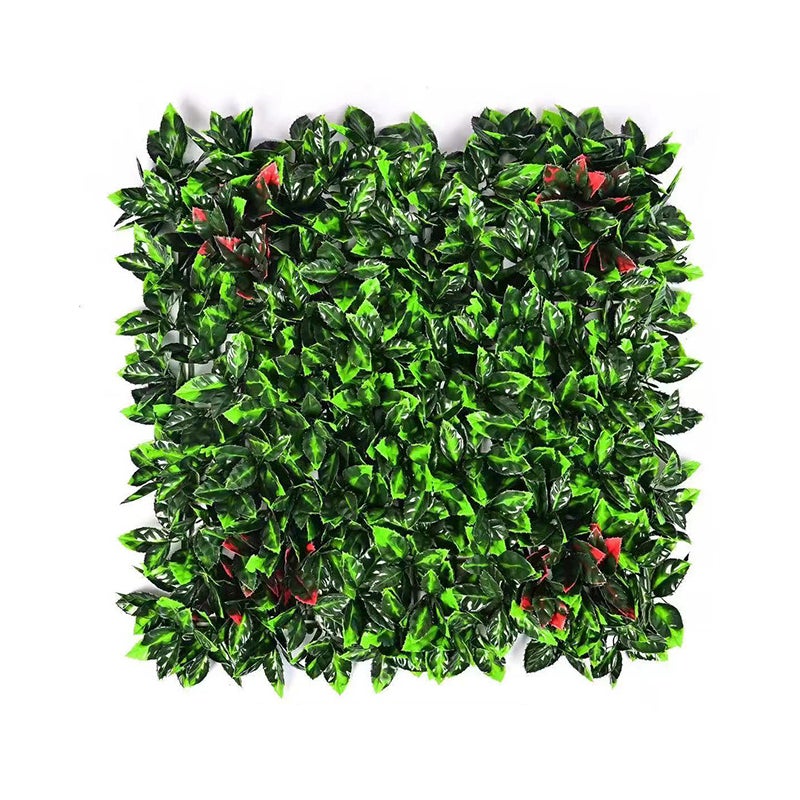 Sztuczny żywopłot 50 cm x 50 cm, ochrona i prywatność dla ogrodu, tło ścienne z syntetycznej trawy, ochrona UV (1 sztuka)