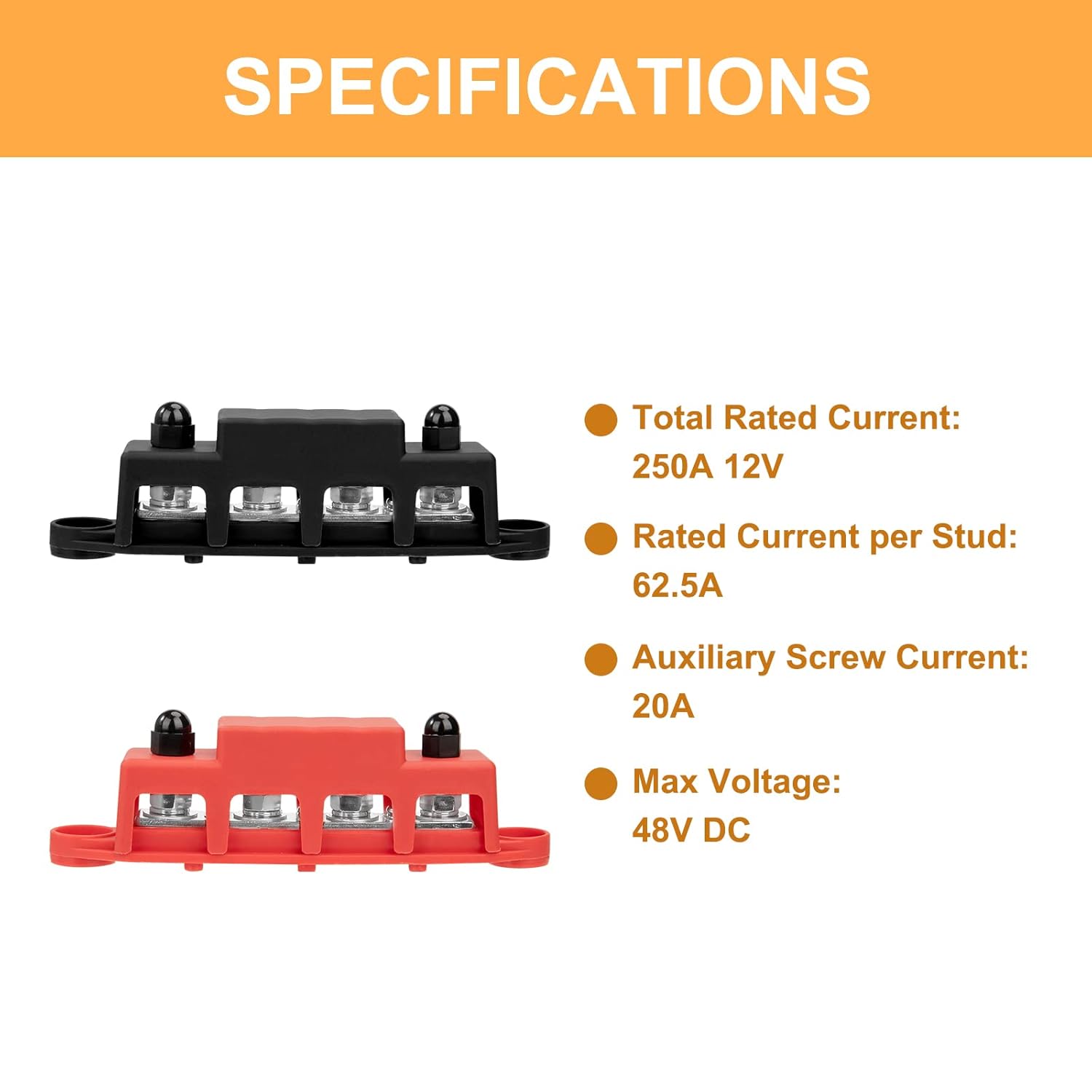 Barre De Masse Distributeur De Courant 12V - 6 Bornes, Neuf, Pour Installations électriques