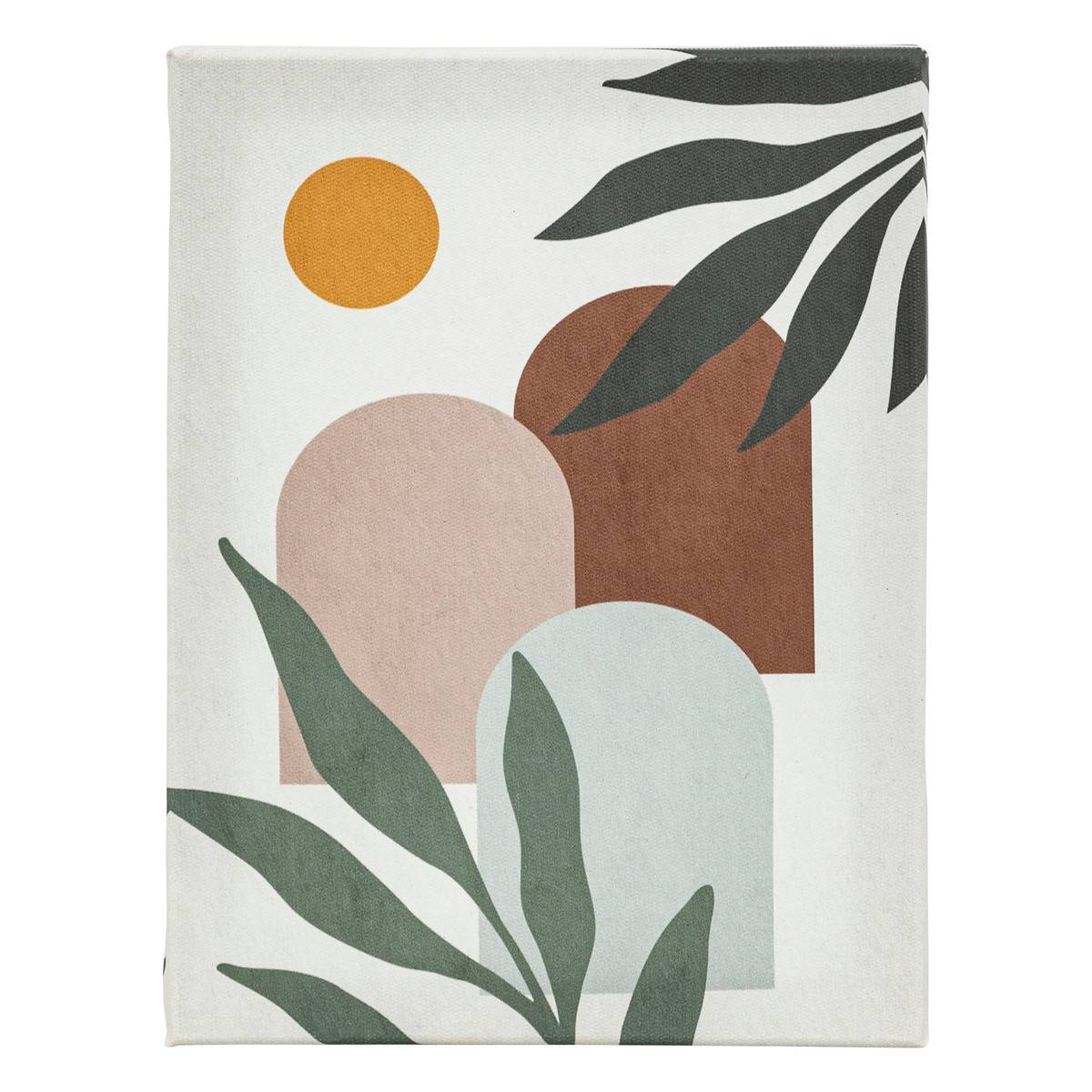 Lot de 5 toiles imprimées Cynthia beige 15x20/25x25cm - Atmosphera créateur d'intérieur - 6