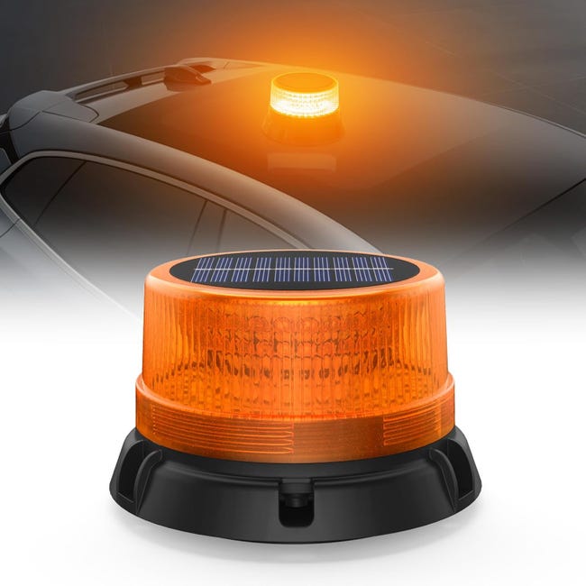 Feu Clignotant Orange Sans Fil 90 LED Rechargeable Magn tique 2 feu-clignotant-orange-sans-fil-90-led-rechargeable-magn-tique-2