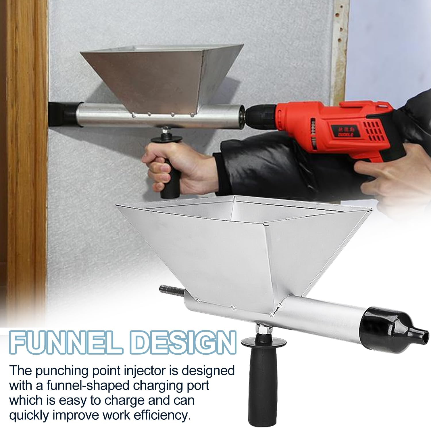 Pistolet à joint électrique portable, pistolet à ciment électrique, pour le jointoiement de mortier de murs et de sols en pierre, avec 4 buses - 3
