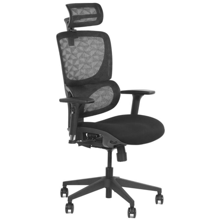 Fotel biurowy ERGONEW S1 czarny tkanina