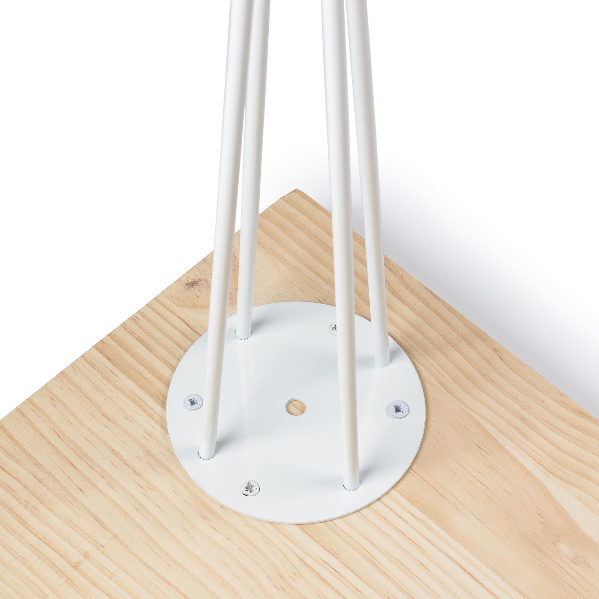 Pied en épingle à cheveux pour meubles | Style fonctionnel | En acier | Finition noire | Dimensions 100*100*410 mm | Hauteur : 41 cm | Installation - 3