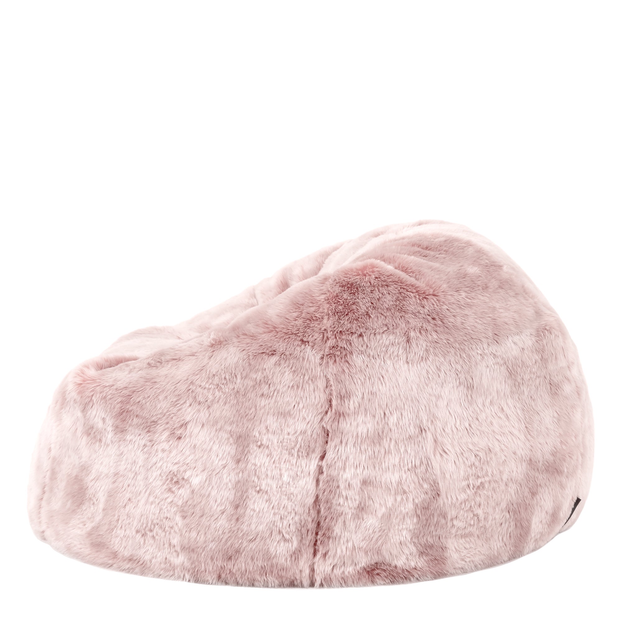 Pouf Icon fausse fourrure rose poudré, salon, chambre, 85x85cm, Made in Allemagne, Oeko-Tex® - 7