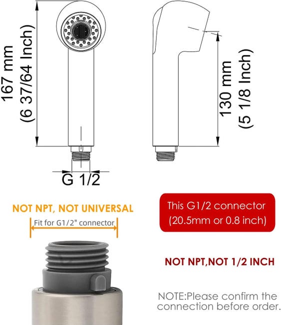 Soffione Per Rubinetto KIMISS G1/2 - Ricambio Estraibile Per Cucina E Bagno - Foto 14