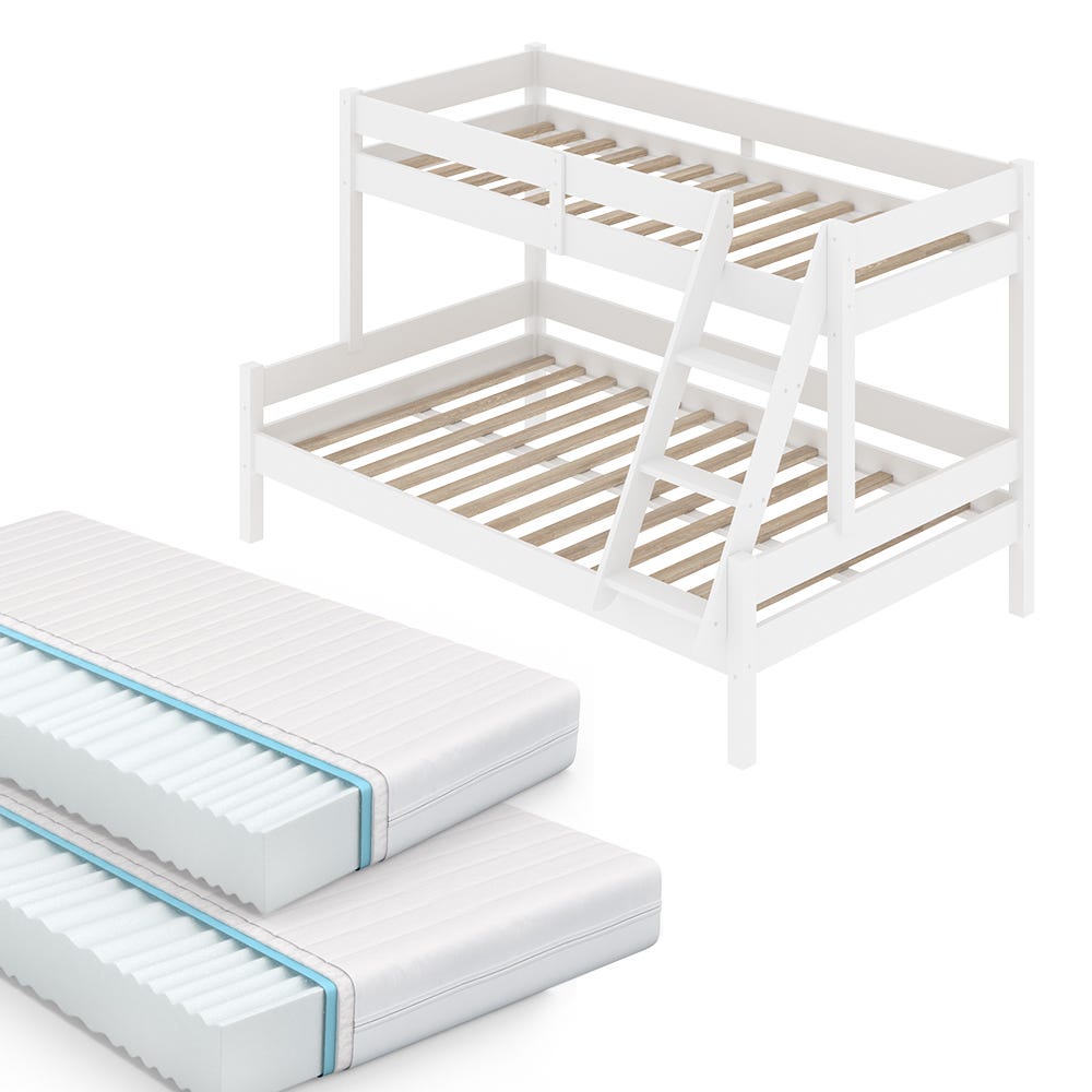 lit cabane Tom, Blanc, 90x200 cm avec tiroir, Vitalispa | Blanc lit cabane Tom, Blanc, 90x200 cm avec tiroir, Vitalispa | Blanc