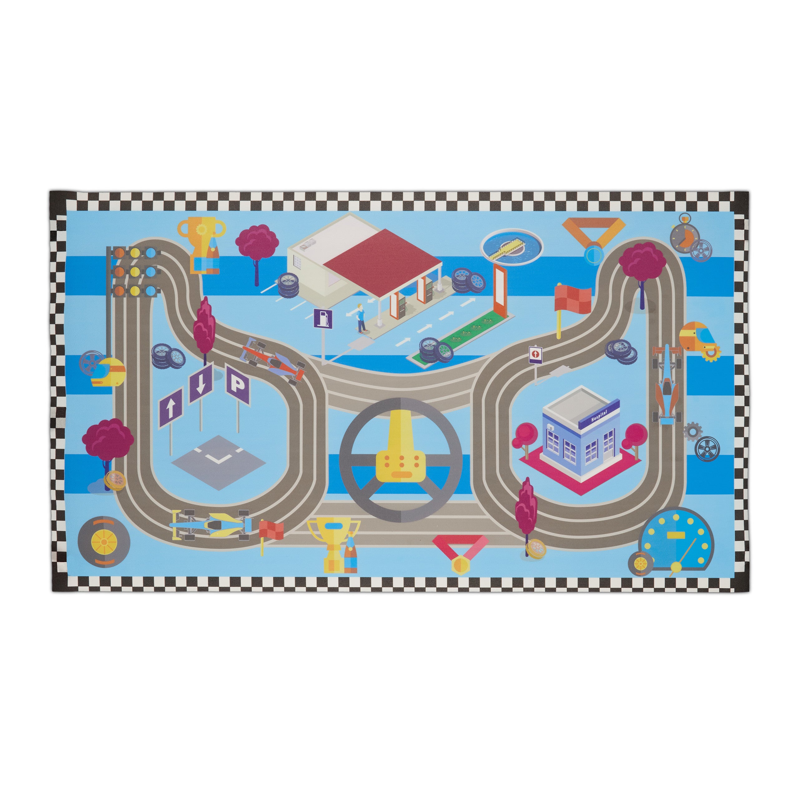 Tapis Puzzle Bébé Relaxdays 9 Pièces - Motifs Véhicules - Mousse EVA Lavable - Multicolore