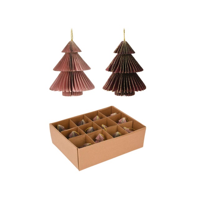 Atmosphera - Sapin Papier h.30cm Rouge