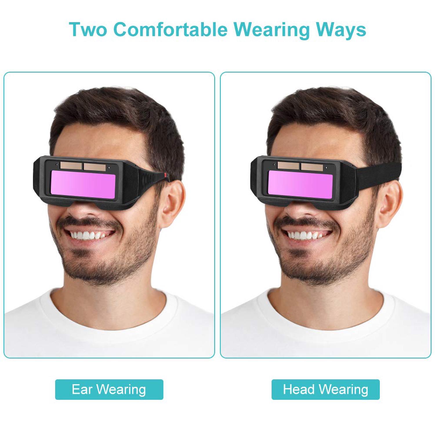 Lunettes de Soudure, Masque de Soudeur Automatique, Auto-assombrissantes Solaires Lentilles Lunettes Soudeur pour Protection des Yeux - 4