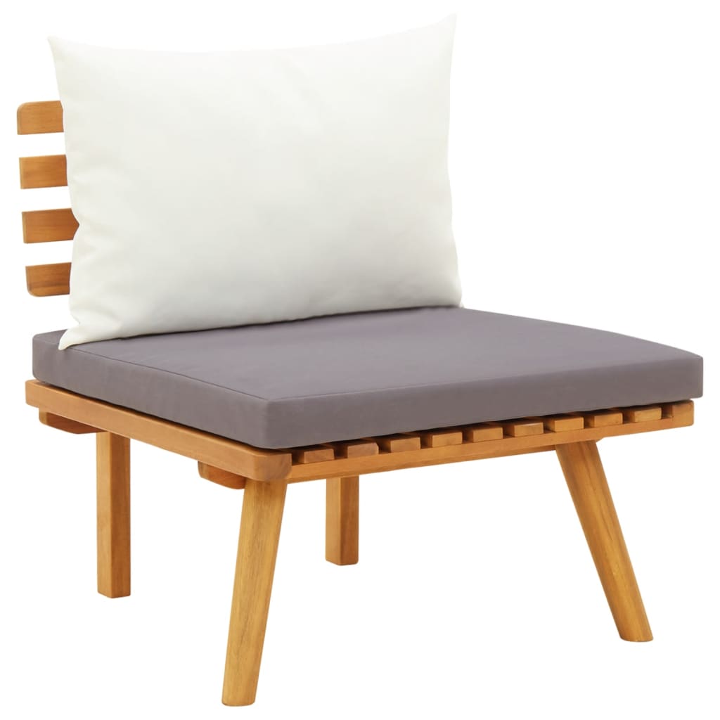 Maison Exclusive - Salon de jardin 3 pcs avec coussins Bois d'acacia massif - 5