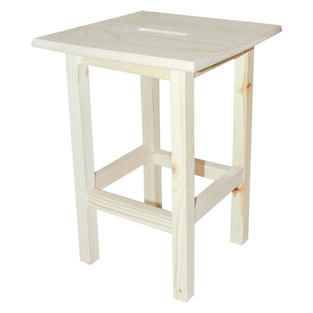 SGABELLO 'ALTO' cm 30 x 30 x h 45 - legno chiaro - 3