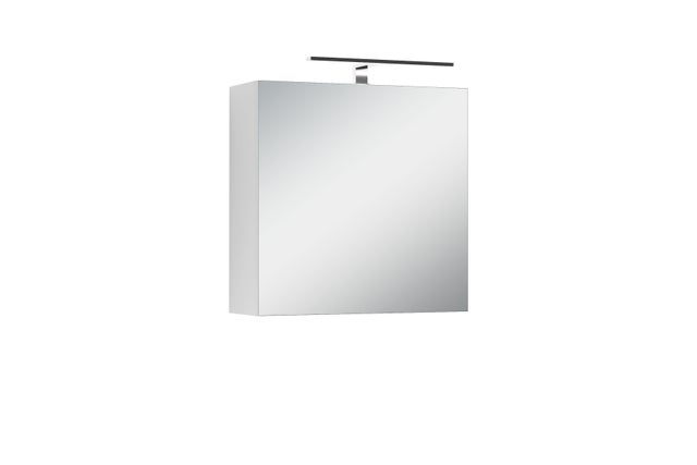 Sapho Greta - Armoire Miroir Avec éclairage LED 101x70x14 Cm, 2 Portes Noir Mat Gr105 0035