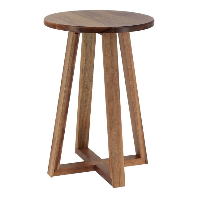 TABURETE CON PATAS Y TABLERO DE ACACIA - ACACIA , Tendance