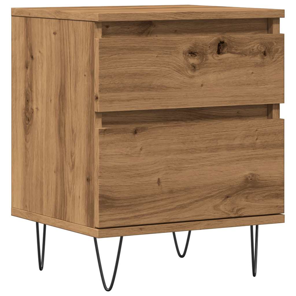 Mesita De Noche,Mesilla De Noche Madera De Ingeniería Roble Sonoma 40x40x50 Cm CFW73279 | Leroy