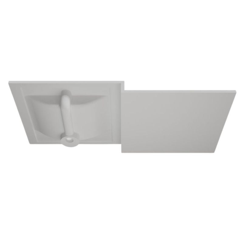 Plan vasque 120 cm en résine 1 vasque décentrée - ATOLL - 7